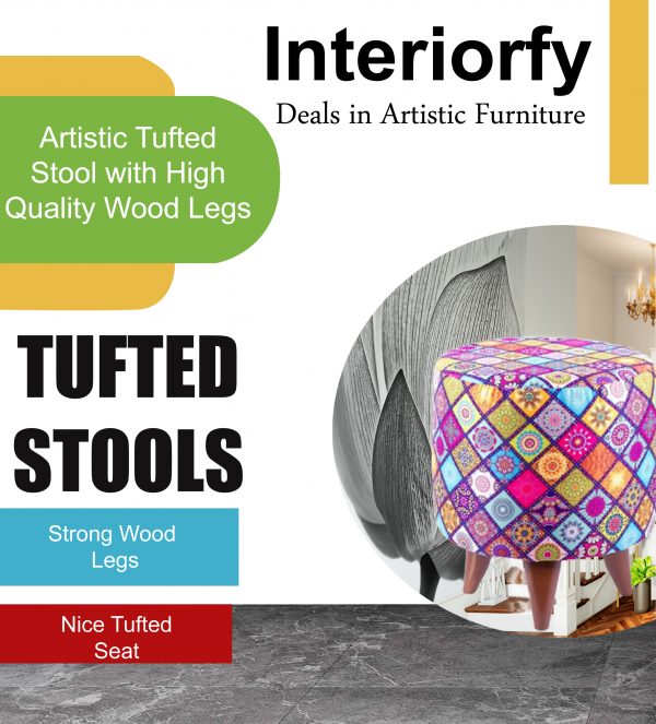 Wooden Stools | Puffys | Tufted Stools